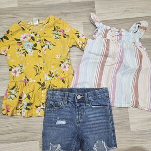 Carters's Girls Spring Bundle Size 4T Floral Summer Yellow Lightweight